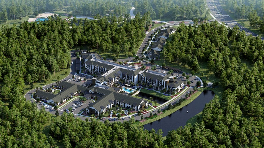 Fellowship Wildlight Rear Aerial View