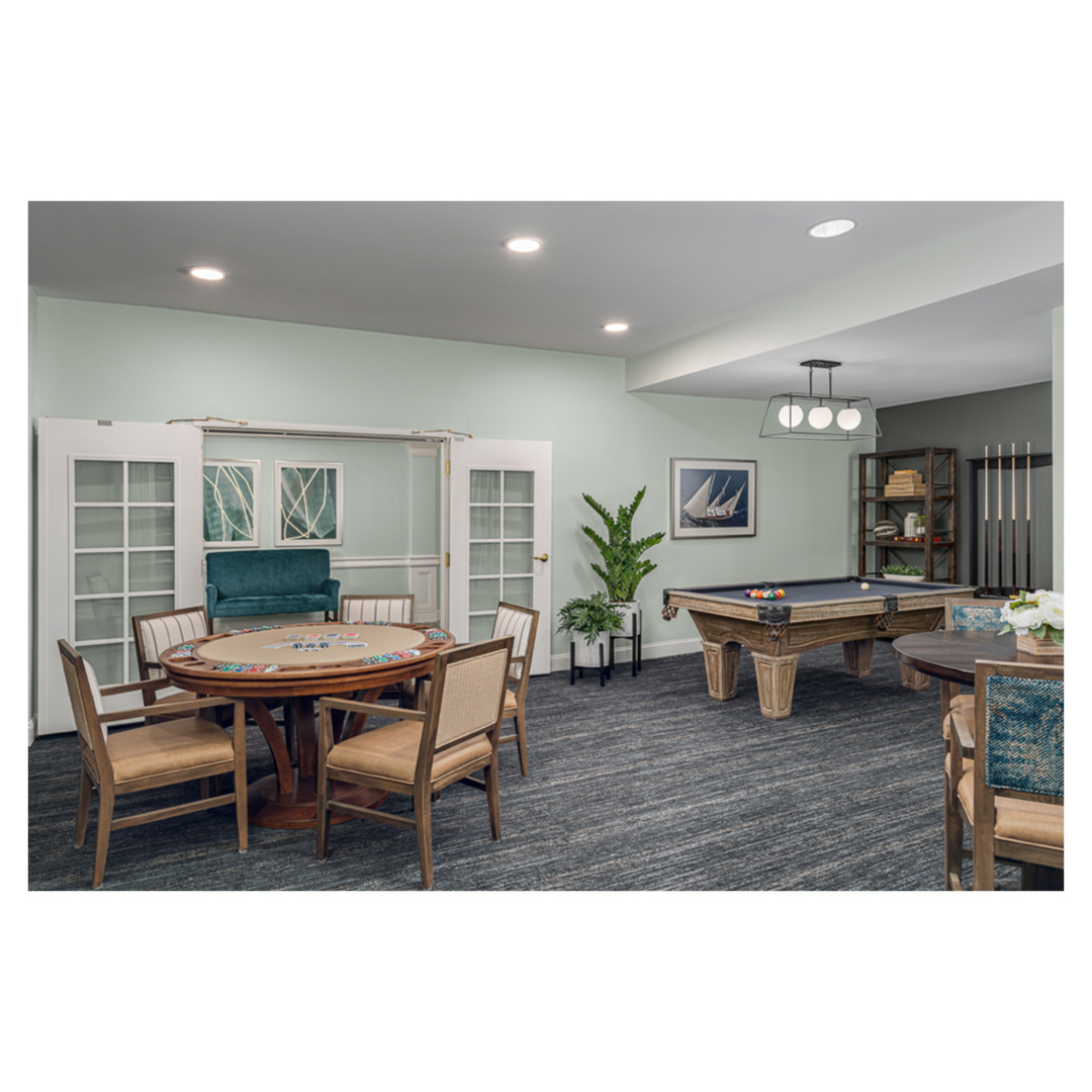 Game room at Fellowship Cove Marsh Landing